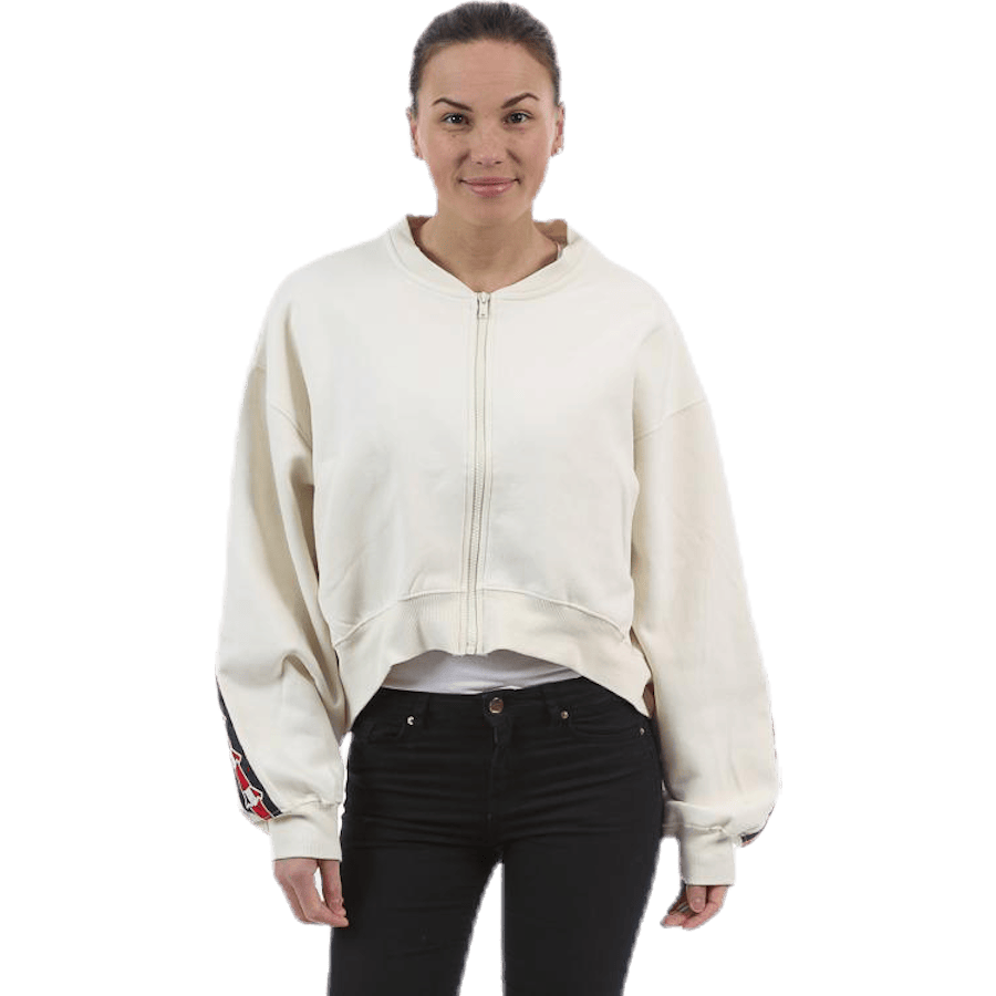 Violet Zip Sweat White