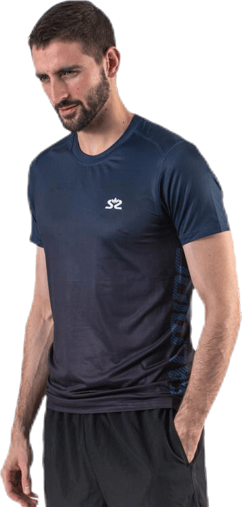 Beam Tee Blue/Black, Male, Apparels, T-shirt, Squash, Blue/Black, S
