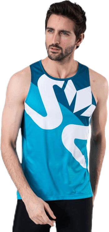 Race Air Tank Blue/Grey, Male, Apparels, Tops, Running, Blue/Grey, L