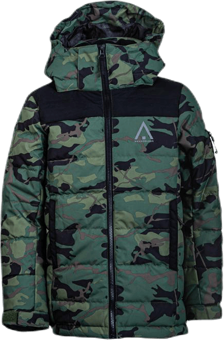 Polar Youth Puff Jacket Patterned/Green, Unisex, Klær, jakker, Alpinsport, Mønstret/Grønn, 150