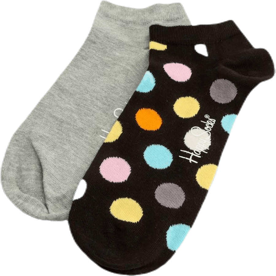 2-Pack Big Dot Low Socks Black