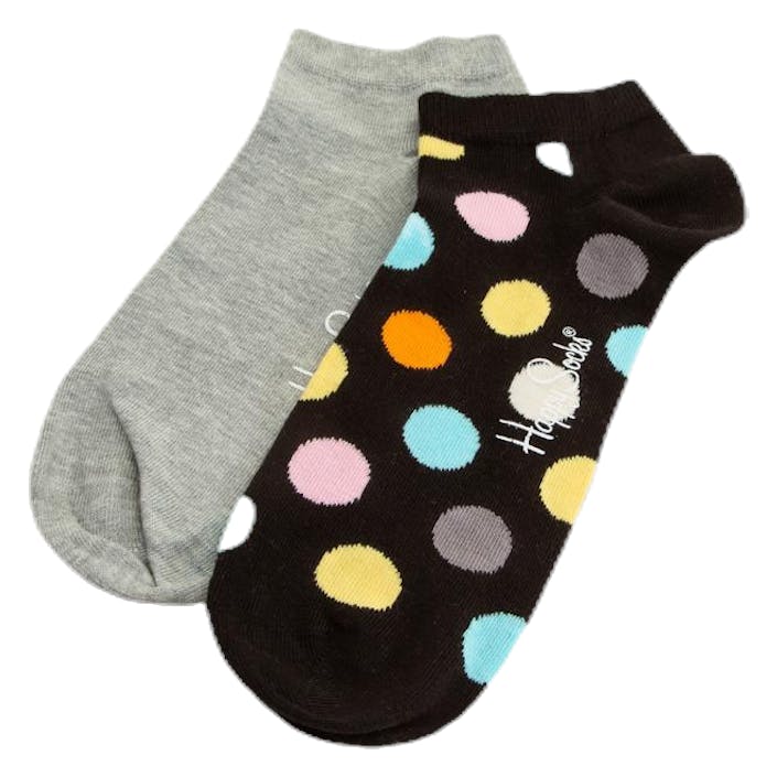 2-Pack Big Dot Low Socks Black, Unisex, Abbigliamento, Calzini, Nero, 41-45