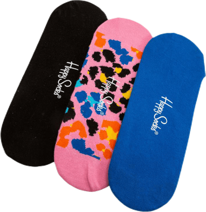 3-Pack Multi Leo Liner Sock Pink, Unisex, Apparels, Socks, Pink, 41-45