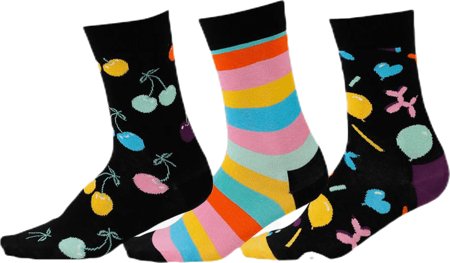 Balloon Animal Birthday 3-pack Gift Box Green, Unisex, Kläder, Strumpor, livsstil, Grön, 36-40