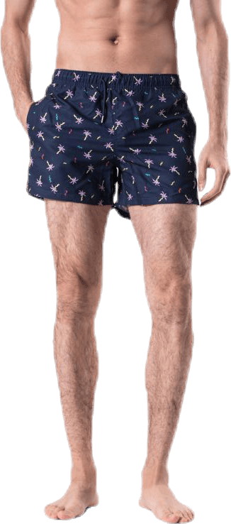 Confetti Palm Swim Shorts Blue