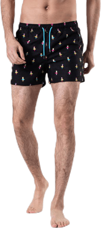 Hula Swim Shorts Black, Male, Apparels, Swimwear, Swimming, Black, XL