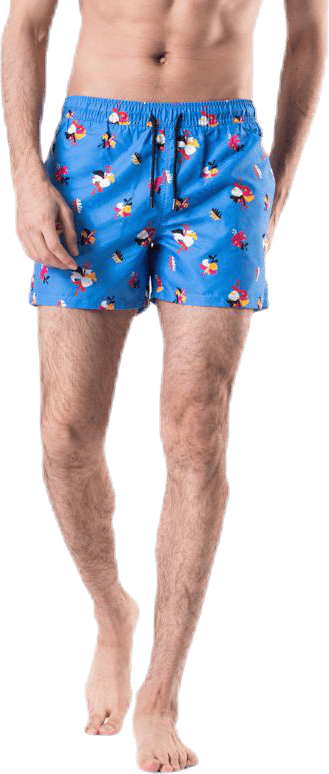 Hibiscus Swim Shorts Blue