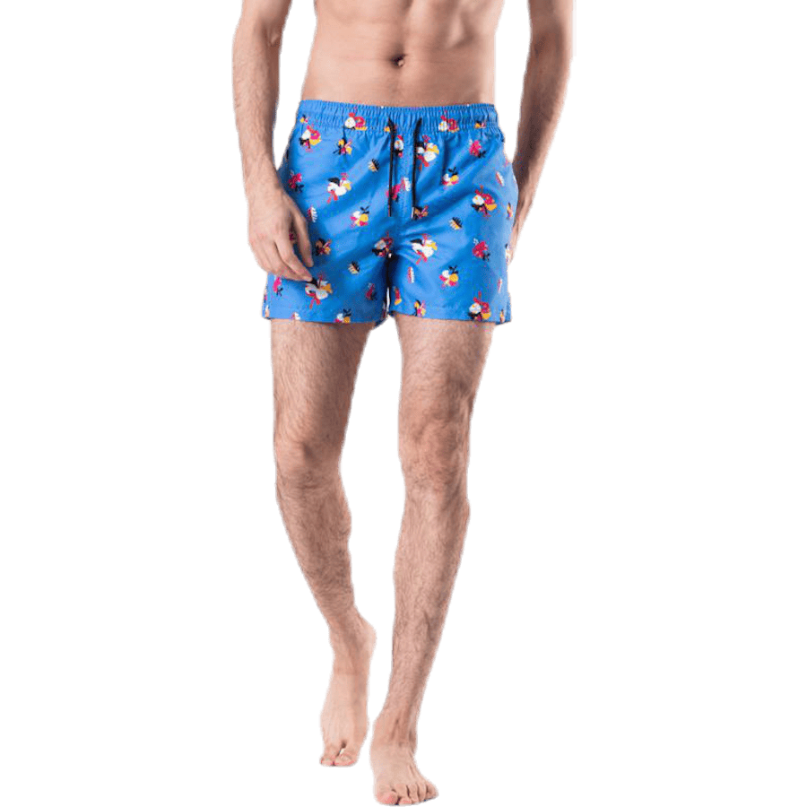 Hibiscus Swim Shorts Blue