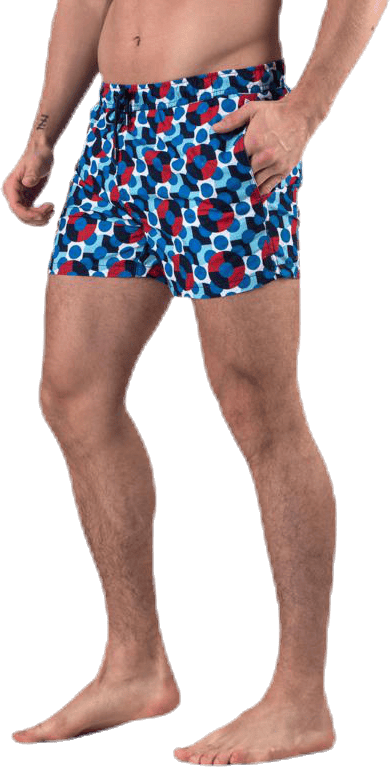 Illusion Dot Swim Shorts Blue, Male, Apparels, Swimwear, Swimming, Blue, XXL
