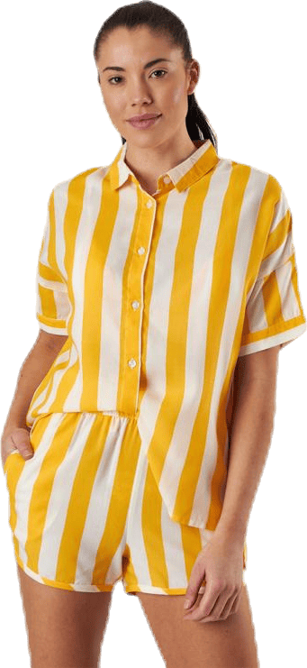 Shirt Short Sleeve Nibe Big Stripes Yellow - Bild 4