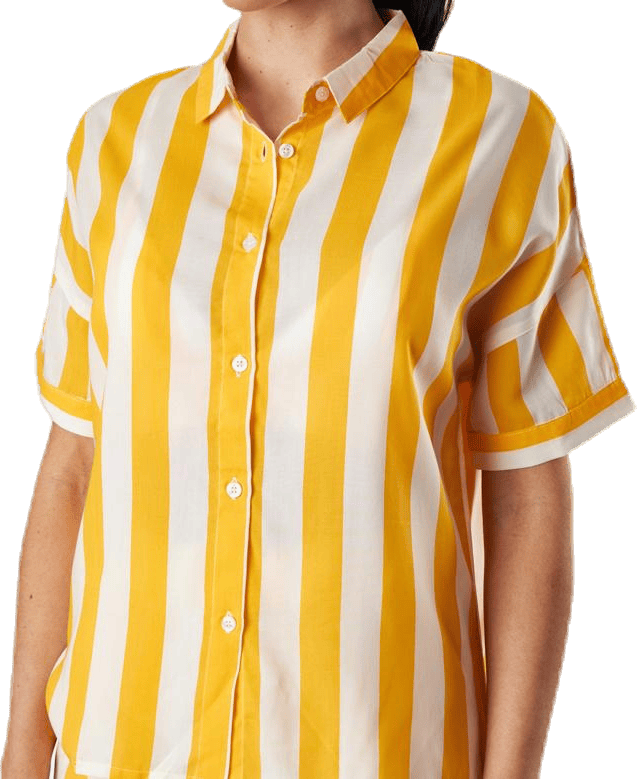 Shirt Short Sleeve Nibe Big Stripes Yellow - Bild 5