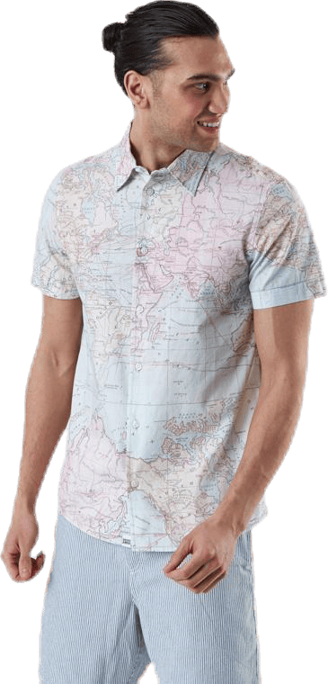 Shirt Short Sleeve Sandefjord Map Patterned