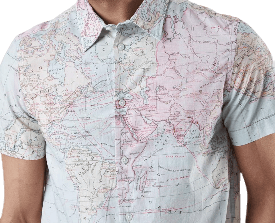 Shirt Short Sleeve Sandefjord Map Patterned - Bild 4