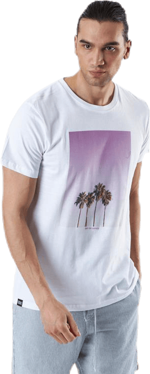 Stockholm Purple Palms White