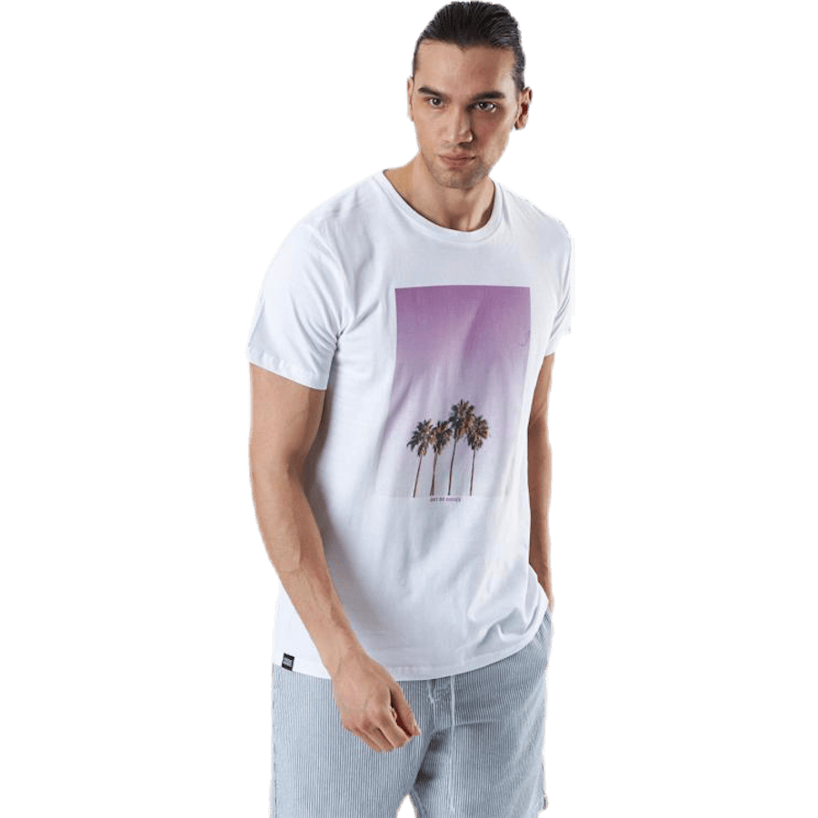 Stockholm Purple Palms White