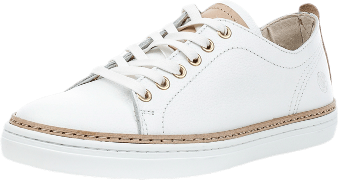Silvermine Low Leather White