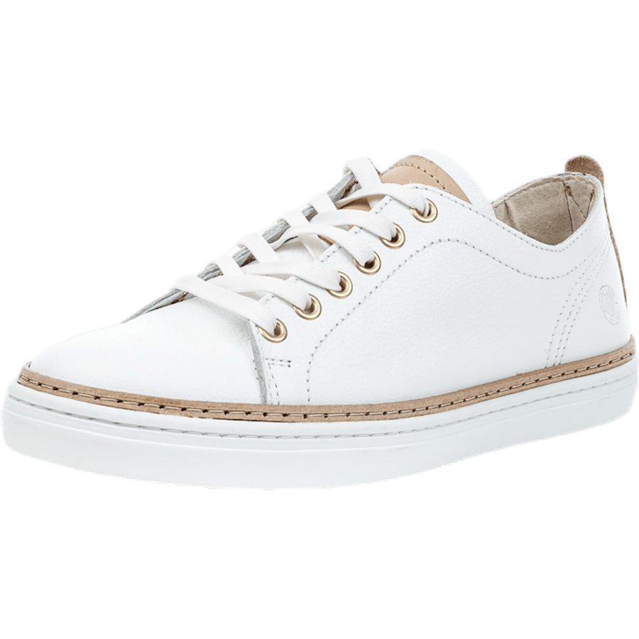 Silvermine Low Leather White