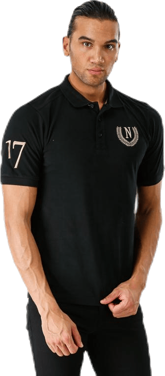 Laurel 17 Polo Black, Male, Apparels, T-shirt, Black, M