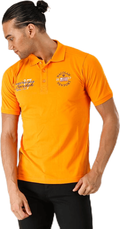 Newport Polo Orange, Male, Apparels, T-shirt, Orange, XXXL