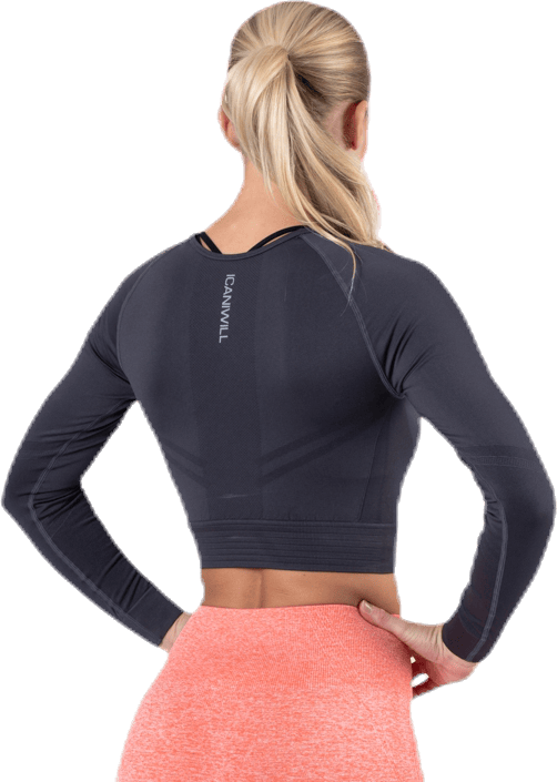 Define Seamless L/S Crop Top Grey - Bild 3