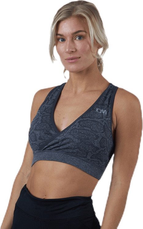 ICIW Snake Seamless Sports Bra Grey, Female, Vêtements, Soutien-gorge de sport, Courses, Gris, XS
