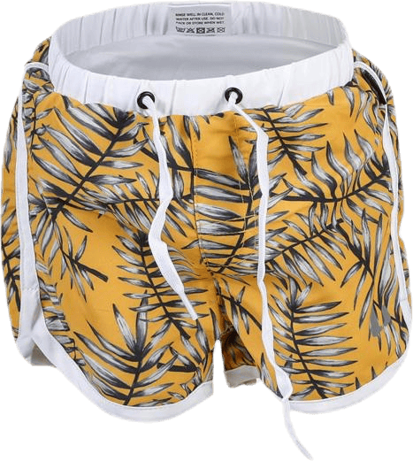Palm Swim Diaper Shorts Yellow