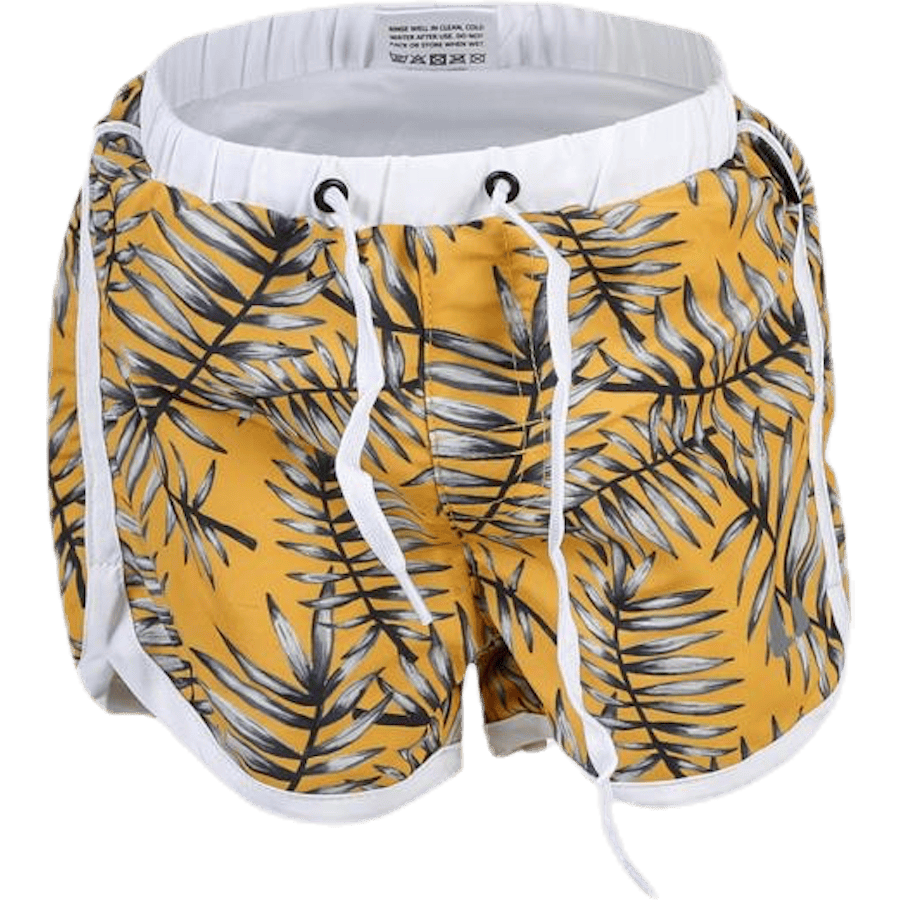 Palm Swim Diaper Shorts Yellow