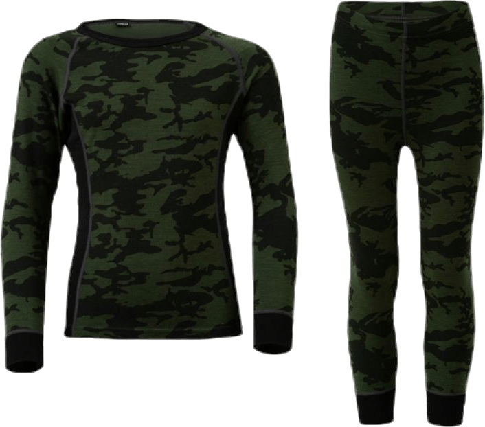 Print Merino Set Green