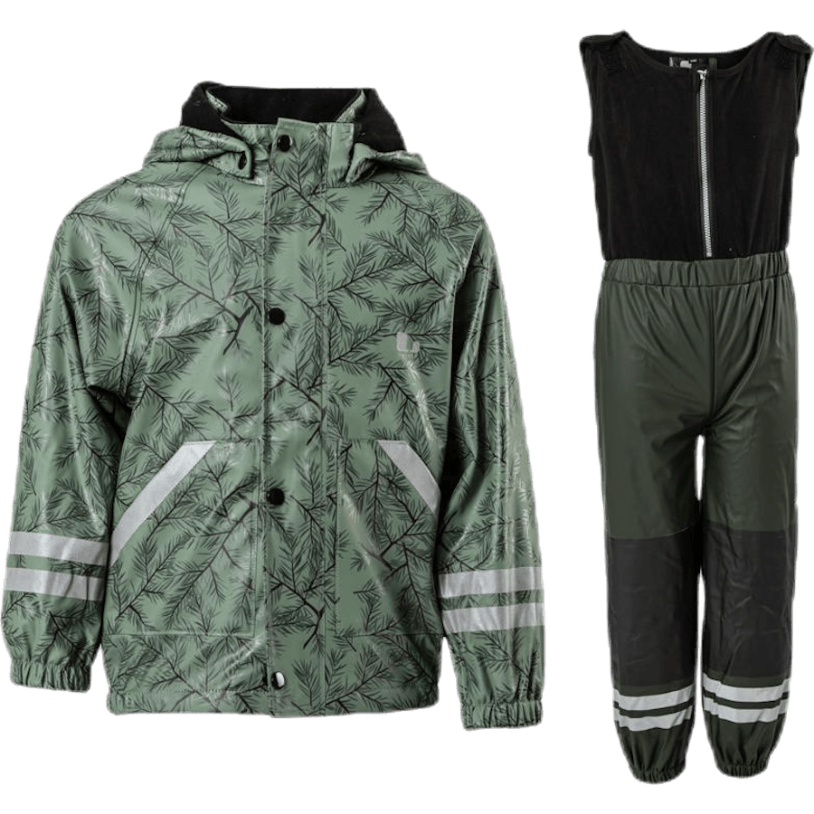 Nordskog Fleece-Lined Rain Set Green