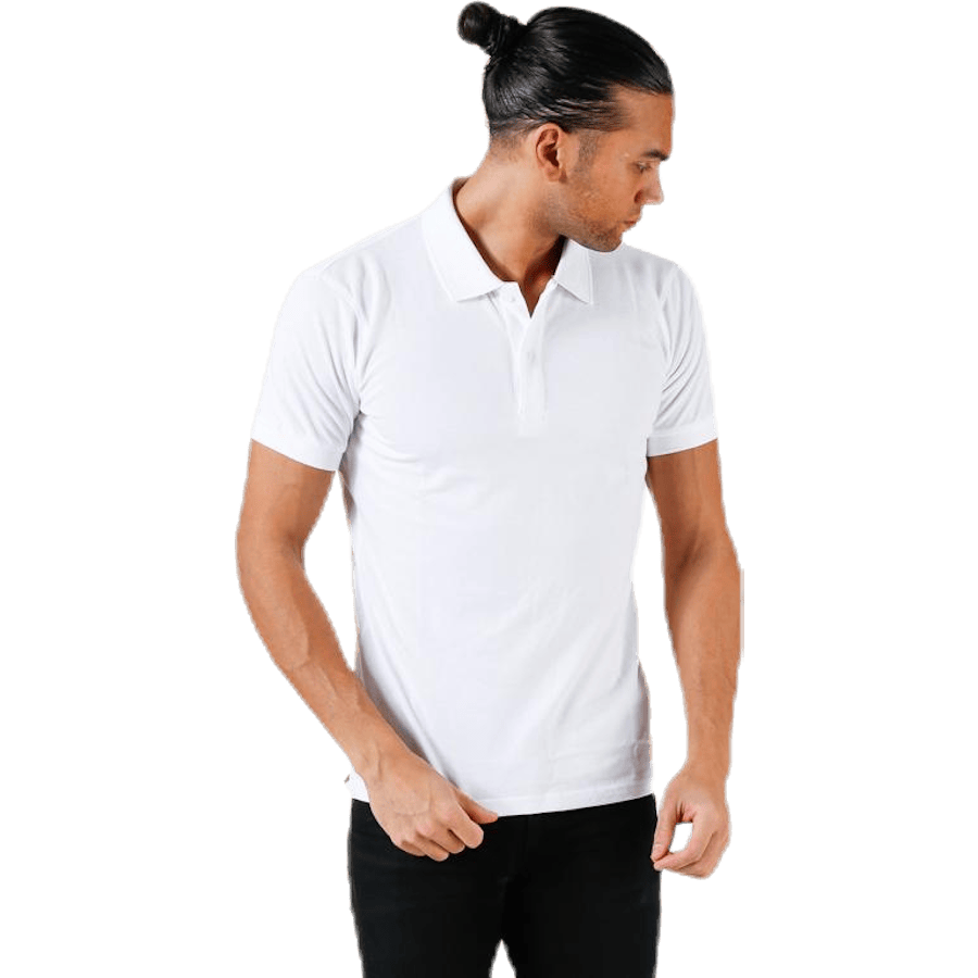 Pique Polo Shirt White