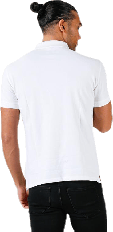 Pique Polo Shirt White - Bild 3