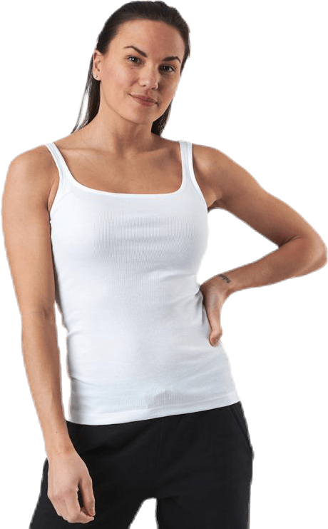 Tank Ribbed  White, Female, Abbigliamento, Tops, Bianca, XL