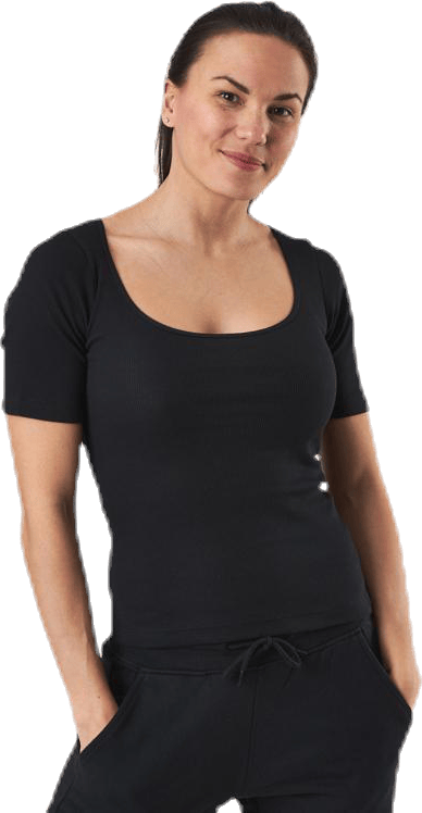 T-shirt Ribbed Black