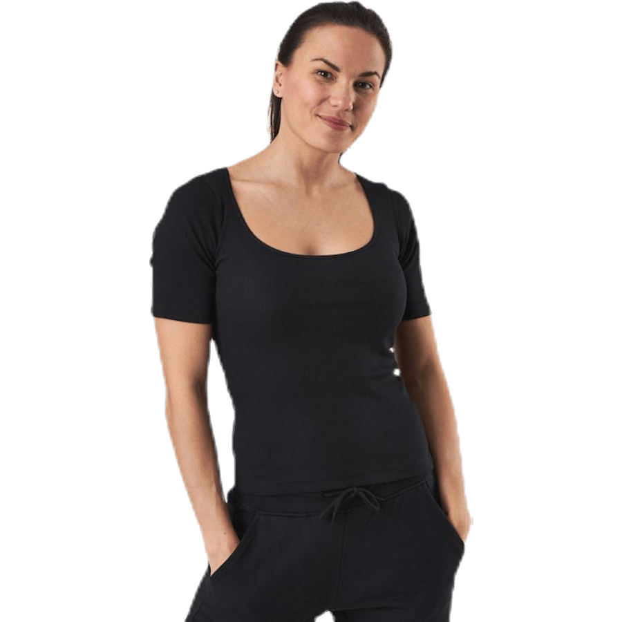 T-shirt Ribbed Black