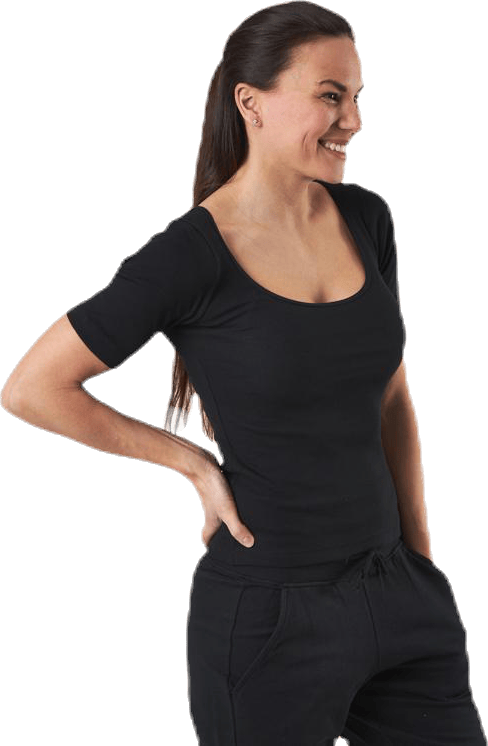 T-shirt Ribbed Black - Bild 2