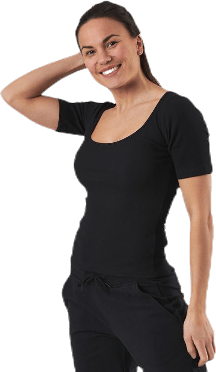 T-shirt Ribbed Black - Bild 5