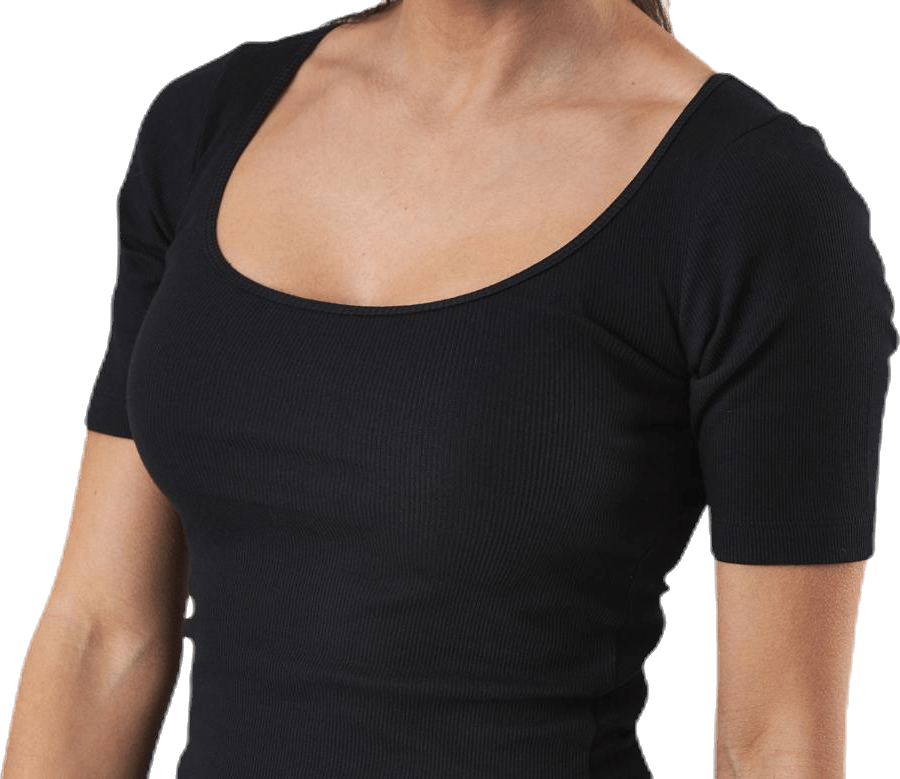 T-shirt Ribbed Black - Bild 6