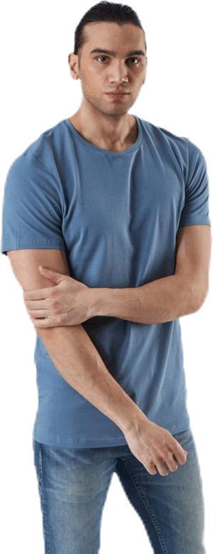 Crew-Neck Blue, Male, Apparels, T-shirt, Blue, M