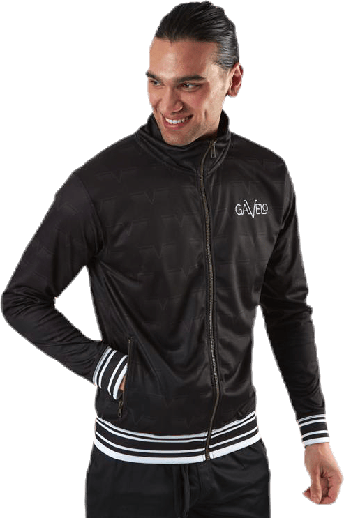 Track Jacket Black Black, Male, Odevy, bundy, Posilovať, Čierna, S