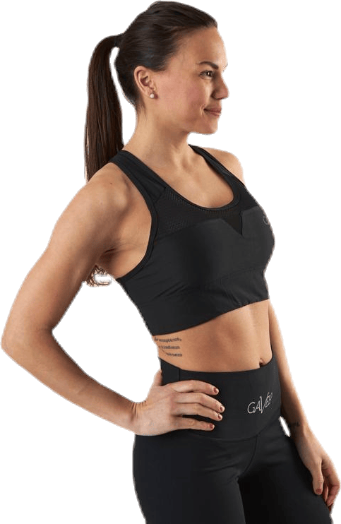 Mesh Black Swirl Sports Bra Black - Bild 2