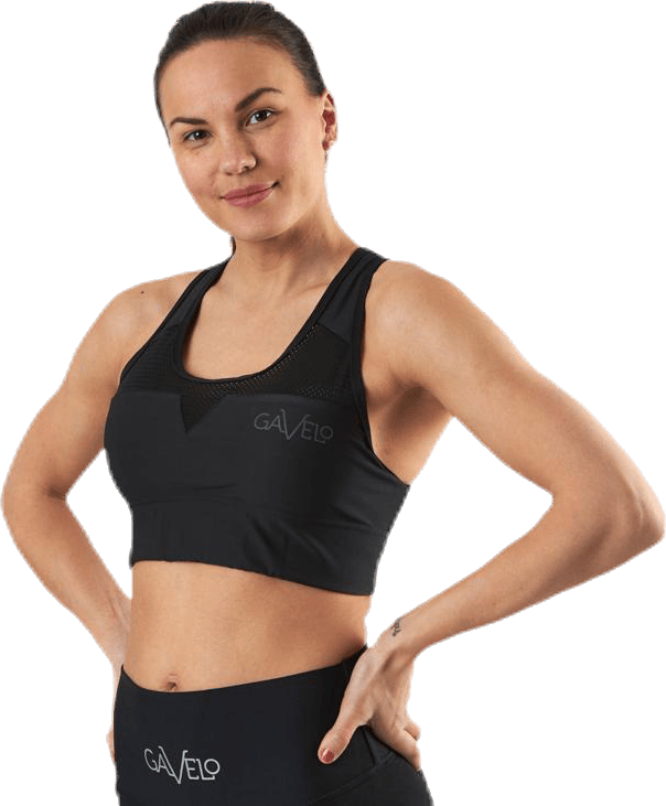 Mesh Black Swirl Sports Bra Black - Bild 4