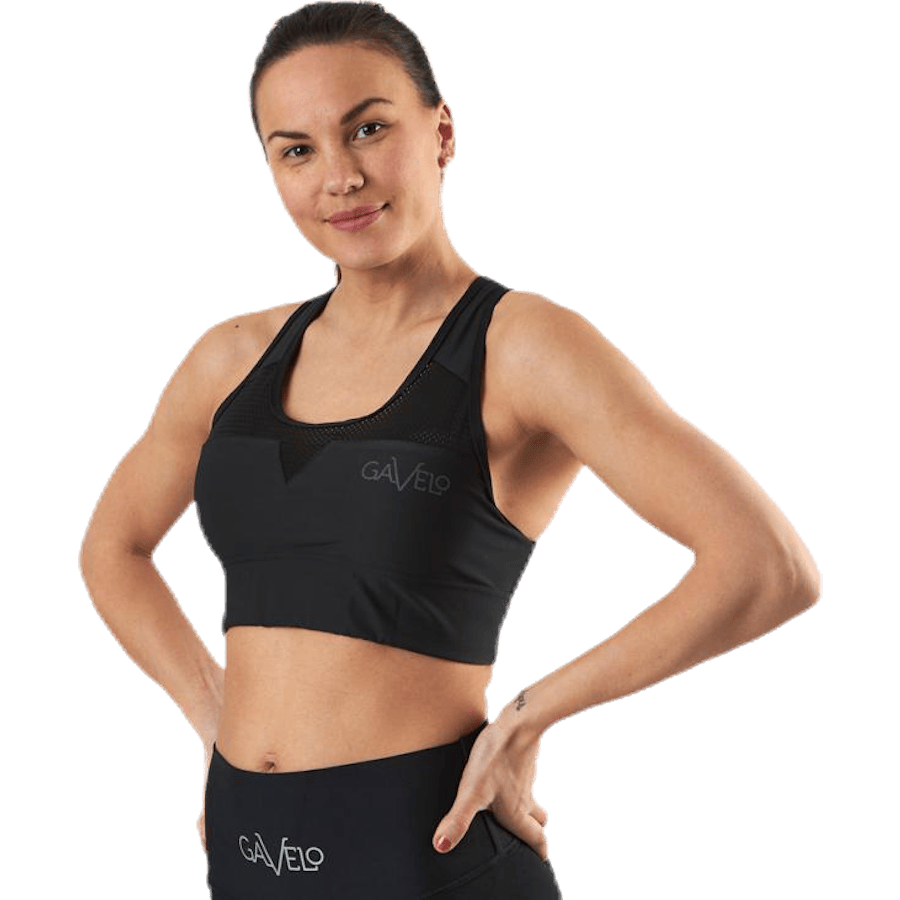 Mesh Black Swirl Sports Bra Black - Bild 4