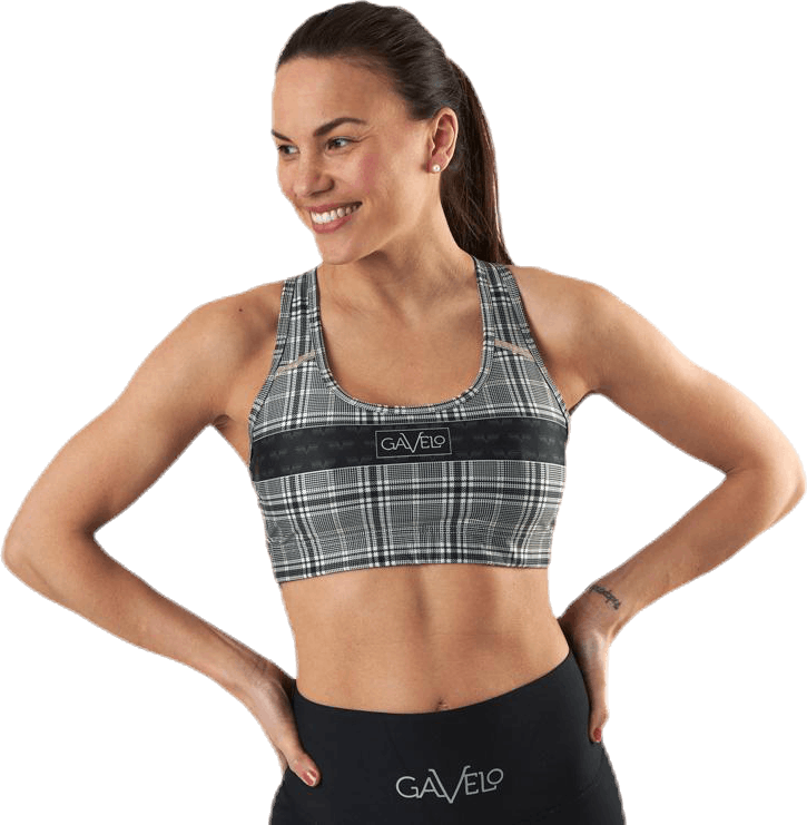 GLNCHCK 3 Sports Bra Black/Beige, Female, Kleding, Sport bh, Rennen, Zwart/Beige, XL