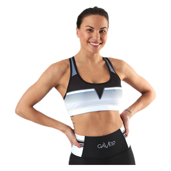 Grand Slam Black Sport Bra White/Black, Female, Abbigliamento, Reggiseno sportivo, In esecuzione, Bianca/Nero, XS