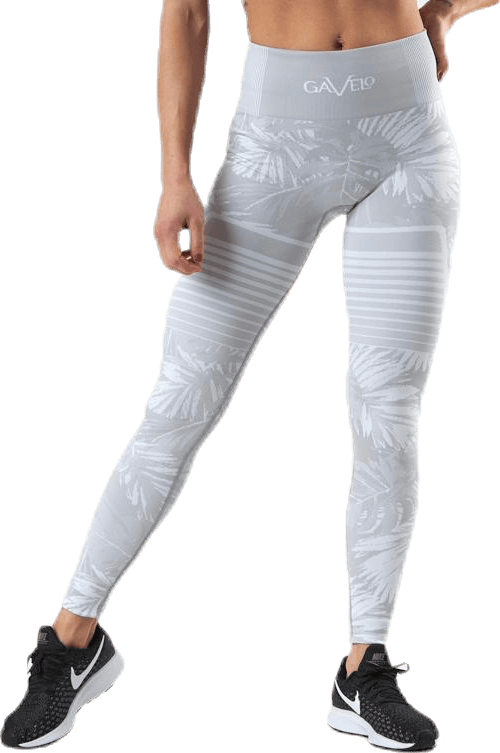 Seamless Floral Leggings Grey