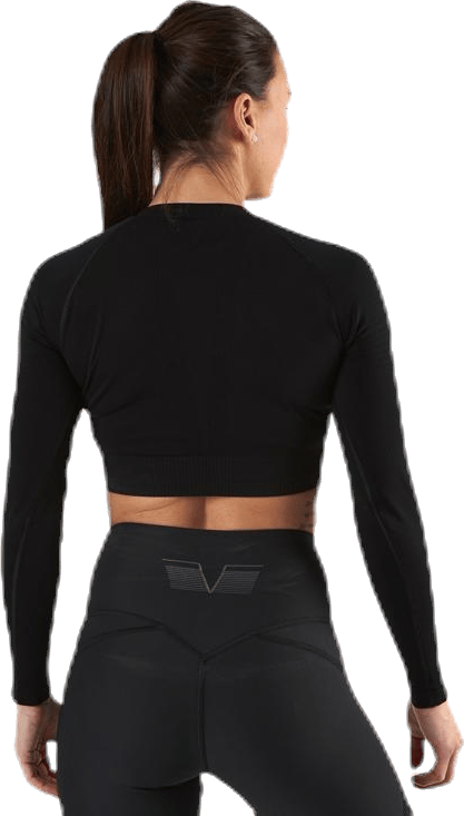 Seamless Black Crop Top Black - Bild 3