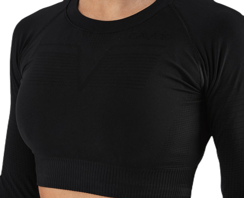 Seamless Black Crop Top Black - Bild 5