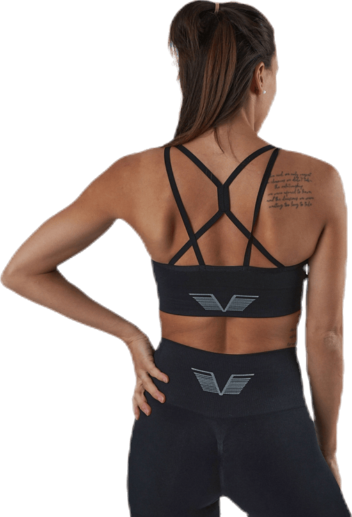 Seamless Black Sports Bra Black - Bild 3