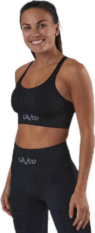 Seamless Black Sports Bra Black - Bild 4