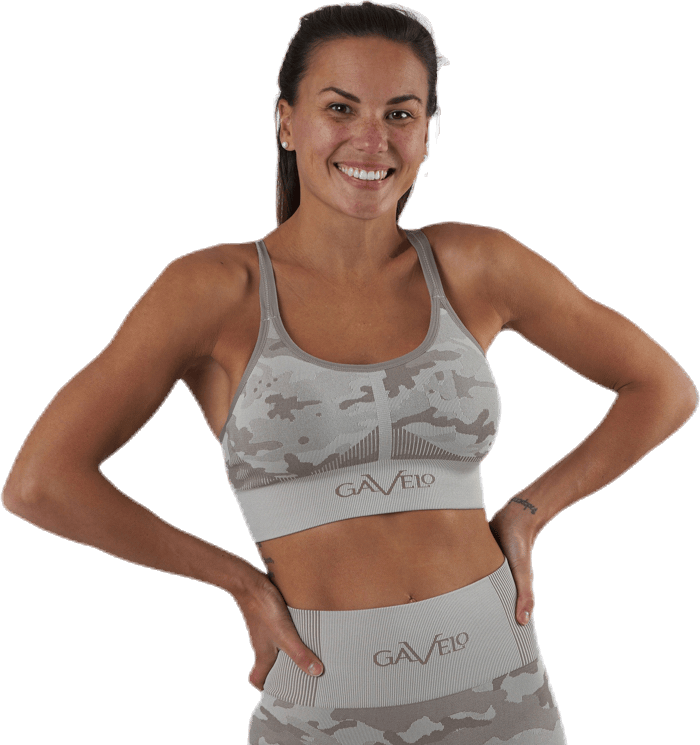 Desert Storm Camo Sports Bra Beige